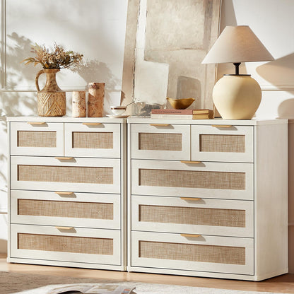 Rattan Dresser Set 2 for Bedroom