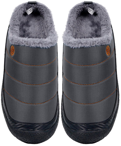 Womens Mens House Slippers Outdoor Winter Shoes Grey
