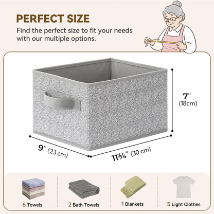 Closet Storage Bins with Handles (3 Count)