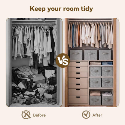 Closet Storage Bins with Handles (3 Count)