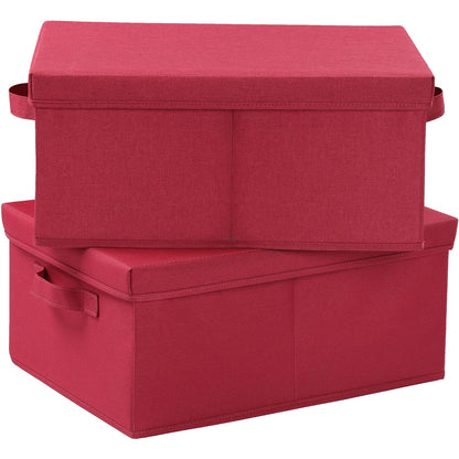Storage Bins with Lids for Organizing (2 Count)