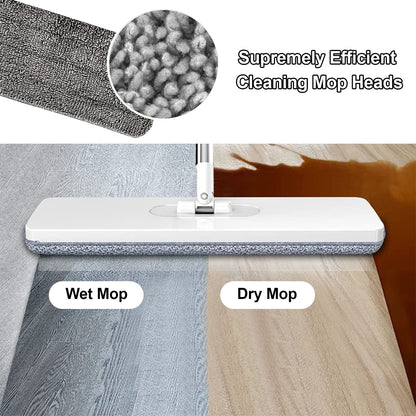 Replacement Mop Head Replacement Microfiber Mop Head Set of 2 per Pack [2 Packs] (2 Count)