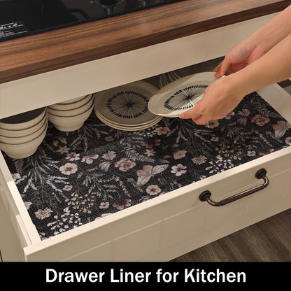 16IN x 10FT Butterfly Shelf and Drawer Liner for Kitchen Cabinets