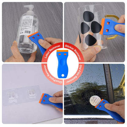 Razor Blade Scraper with 2 Pcs Plastic Scraper