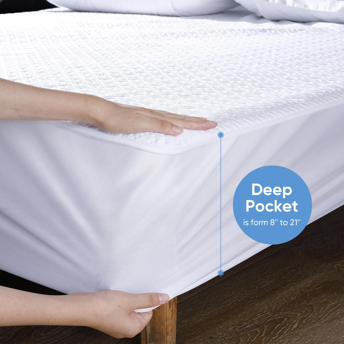 Cooling Waterproof Mattress Protector Queen Size