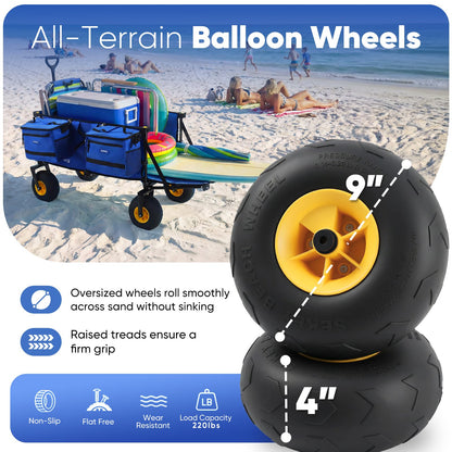 Heavy Duty Beach Wagon with 9" Big Sand