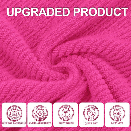 Hot PinkHand Towels 4PC
