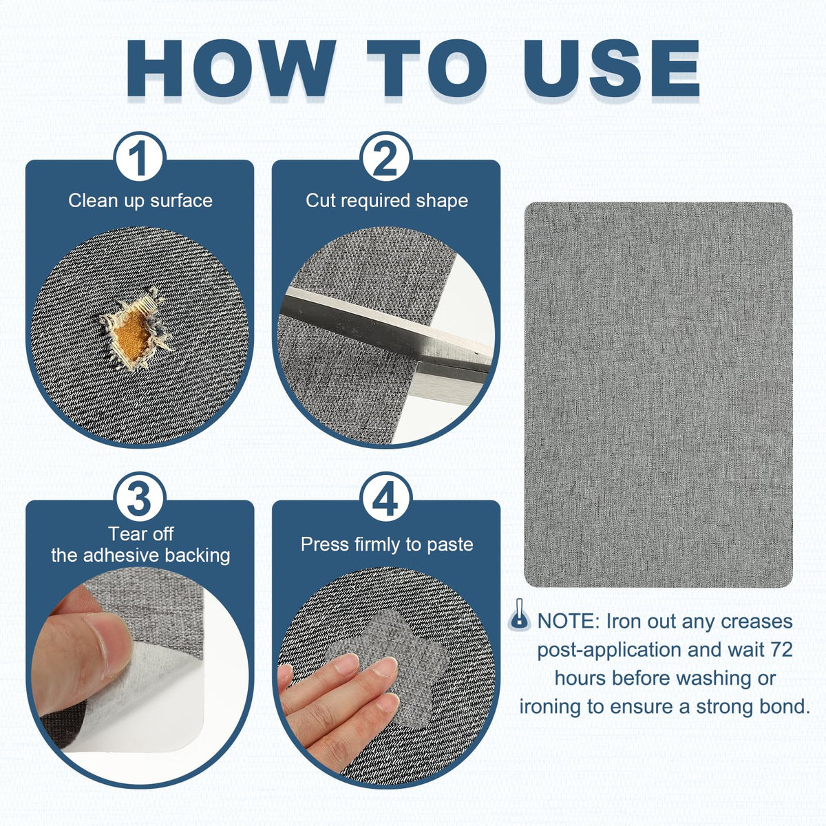 8x11 Inch Linen Repair Patches (2 Count)