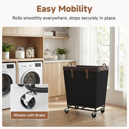 210L Laundry Basket with Wheels