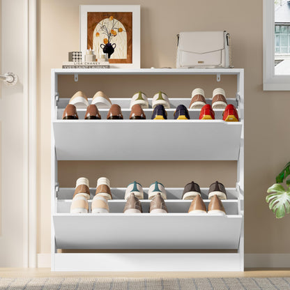 Shoe Cabinet with 2 Flip Drawers