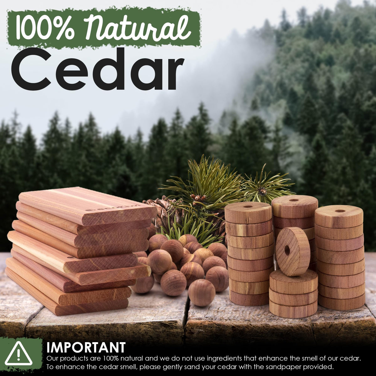 Cedar Bundle with Lavender Sachets (160 Count)