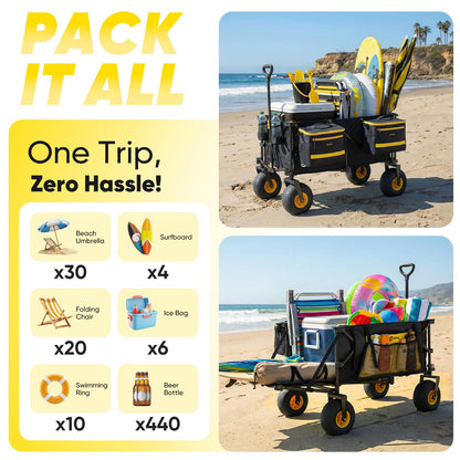 Heavy Duty Beach Wagon with 9" Big Sand