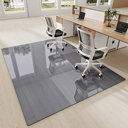 Tempered Glass] 54" x 72" Glass Office Chair Mat for Carpet