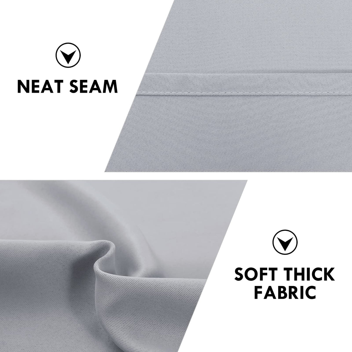 Blackout Curtains for Bedroom Living Room 38 x 84 Inch Long 2 Panels (2 Count)