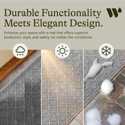 Cordova Front Door Mat Indoor Outdoor Entrance (10 Sq Ft)