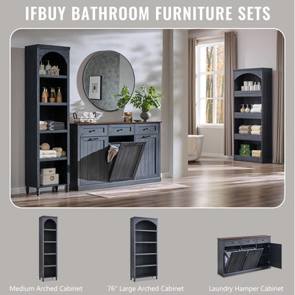 Triple Tilt Out Laundry Hamper Cabinet