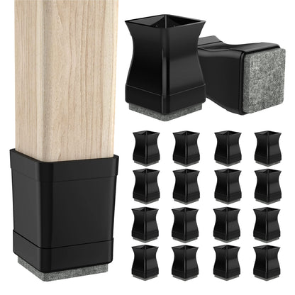 Square Chair Leg Protectors for Hardwood Floors (16 Count)