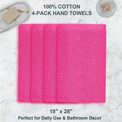 Hot PinkHand Towels 4PC