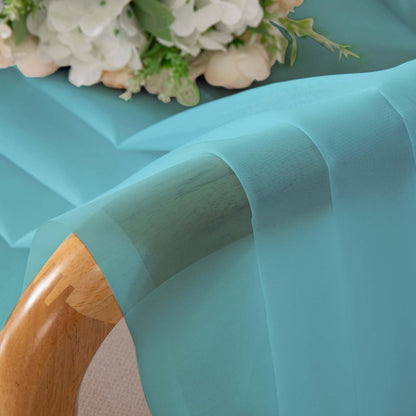 Aqua Sheer Curtains 96 inches Long 2 Panels (2 Count)