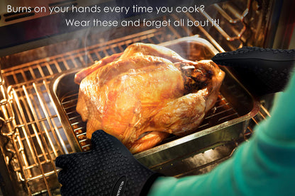 XL Silicone Smoker BBQ Gloves (2 Count)