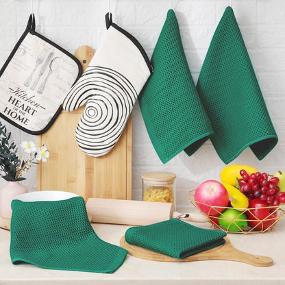 100% Cotton Waffle Weave Kitchen Dish Cloths 18 (18 Count)