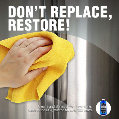 Stainless Steel Cleaner & Microfiber Cloth (12 Fl Oz)