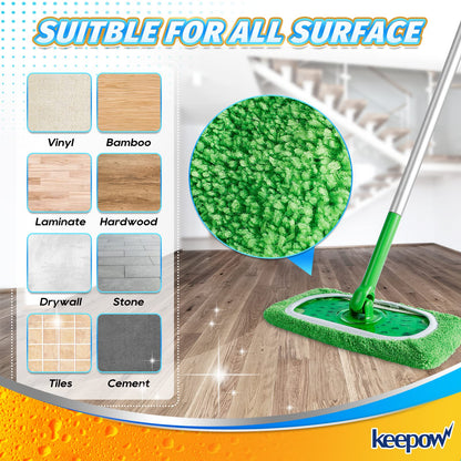 Reusable Wet Pads Compatible with Swiffer Sweeper Mop (16 Count)
