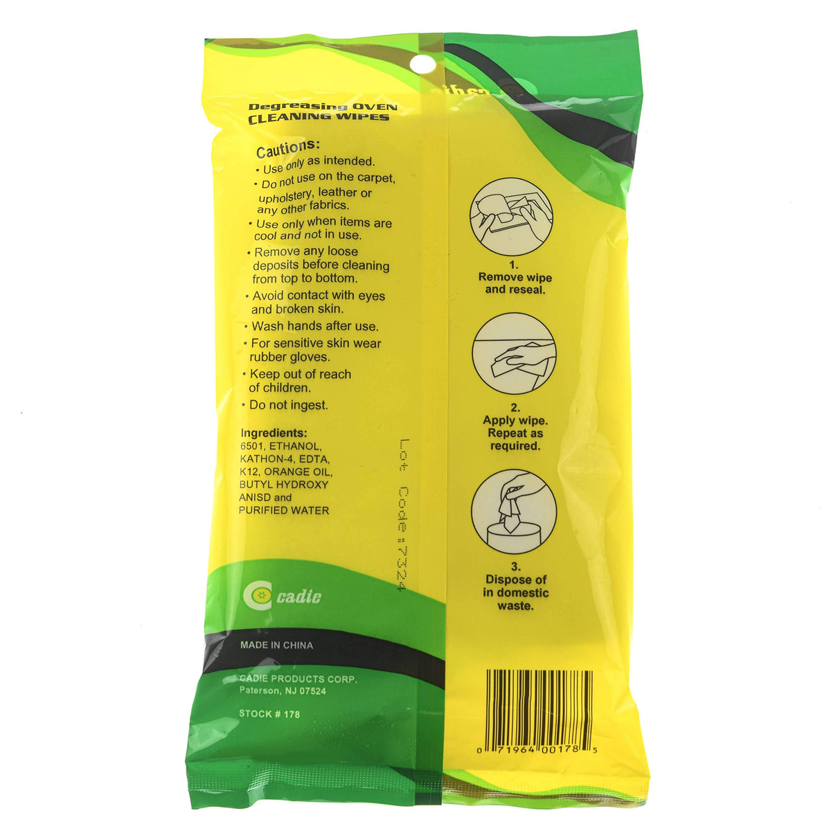 Degreasing Oven Cleaning Wipes 20 Wipes (20 Count)
