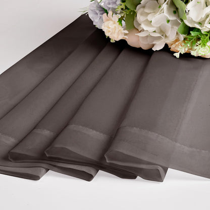 Chocolate Brown Sheer Curtains 45 Inch Long 2 Panels (2 Count)