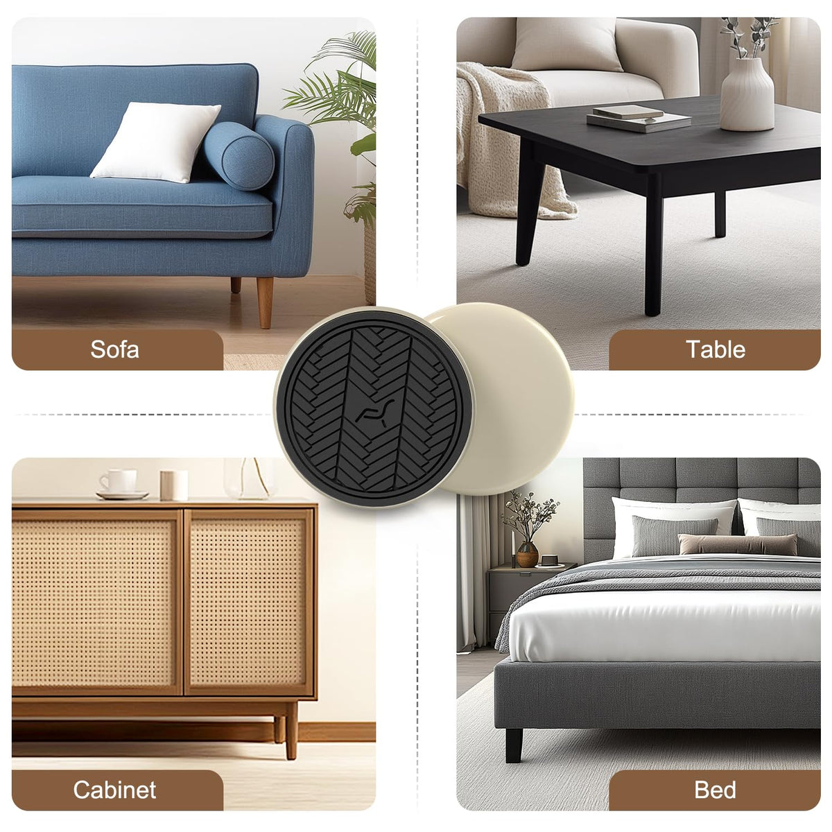 Furniture Sliders for Carpet (4 Count)