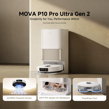 P10 Pro Ultra Gen 2 Robot Vacuum and Mop 26000Pa Suction 2026 Upgraded
