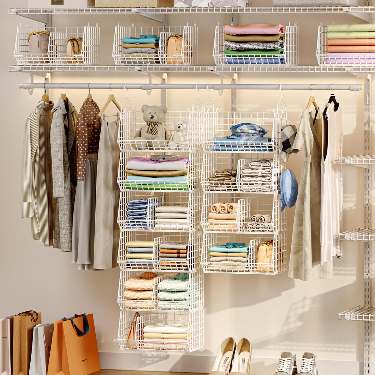 6 Tier Extra Large Hanging Closet Organizer (6 Count)