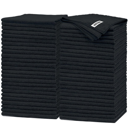 Black Microfiber Cleaning Cloth (50 Count)