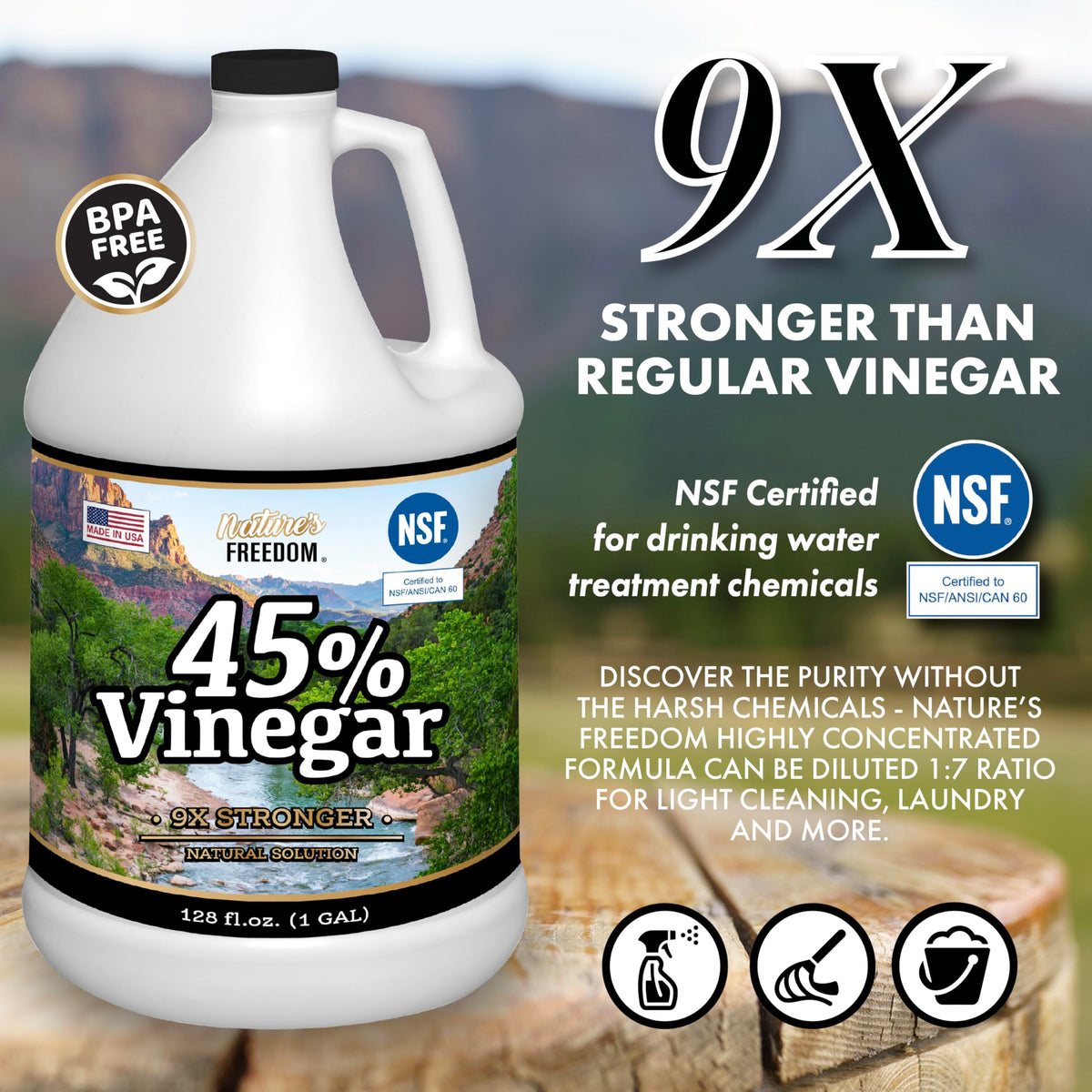 45% Concentrated Vinegar (128 Fl Oz)