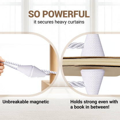 Magnetic Curtain Tiebacks White 2pcs (2 Count)