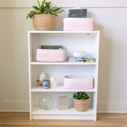 13.5”x8.5”x5.5” Rectangle Storage Baskets for Shelves 3 Pack (3 Count)