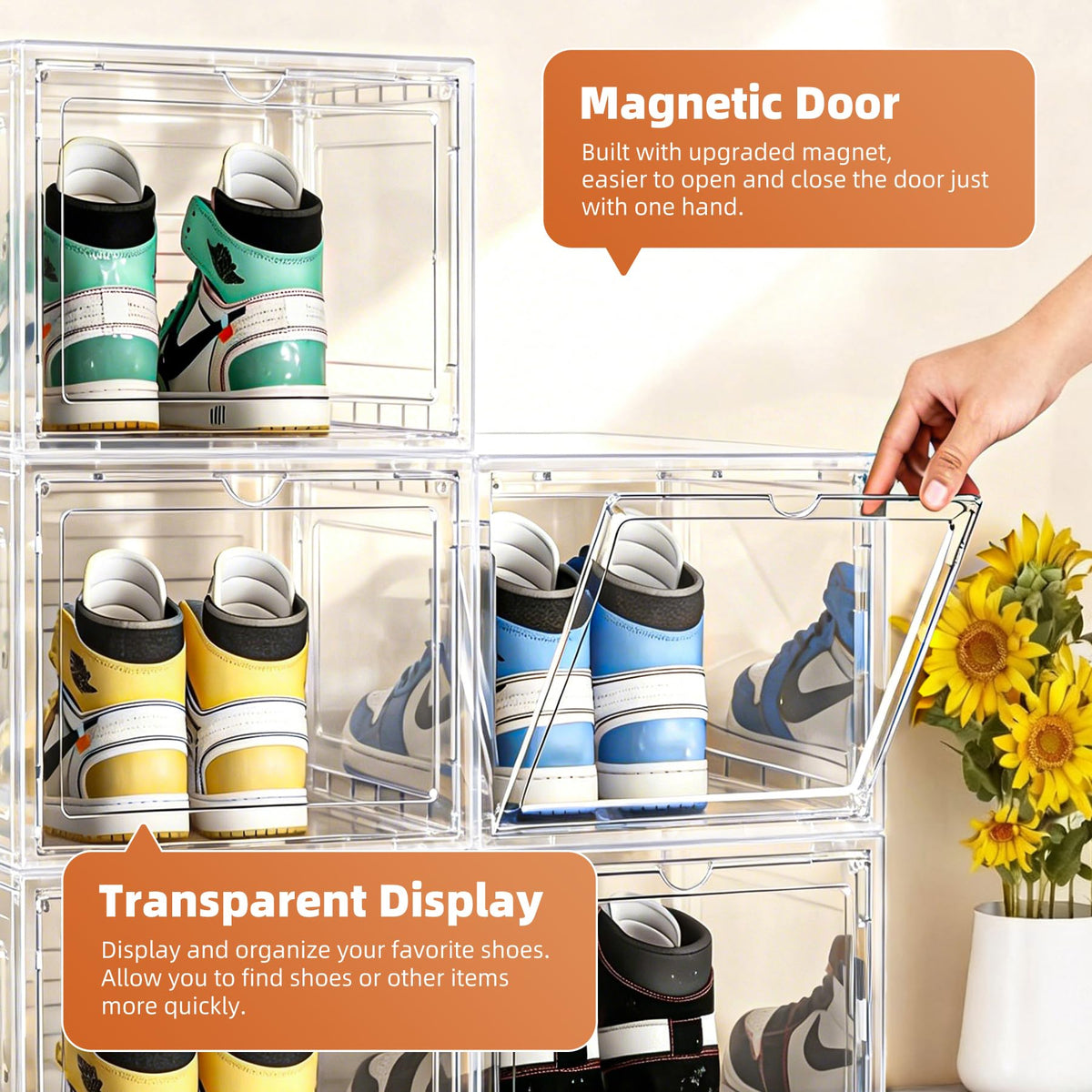 XL Shoe Storage Box Organizer (8 Count)