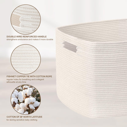 60L Woven Laundry Basket Hamper with Handles