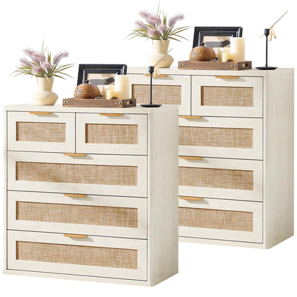 Rattan Dresser Set 2 for Bedroom