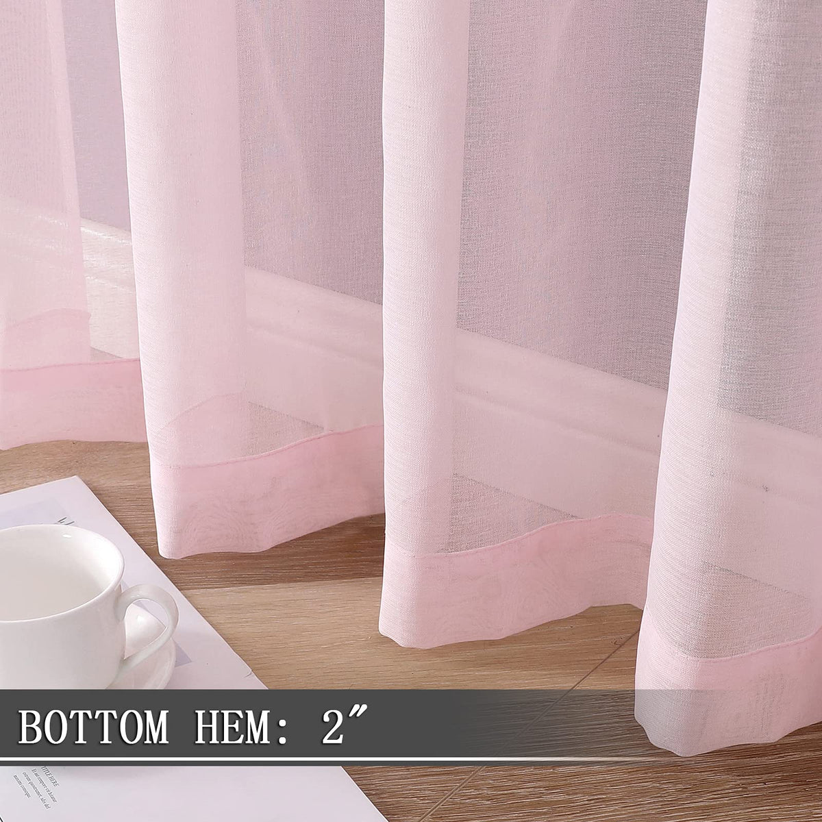Short Sheer Tier Curtains Linen Textured Half Kitchen Curtain Sheers Light Filtering Rod Pocket Voile Small Curtain for Bathroom