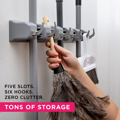 Broom Holder & Wall Mount Garden Tool Organizer (2 Count)
