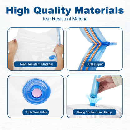 10 Large Vacuum Storage Bags with Pump (10 Count)
