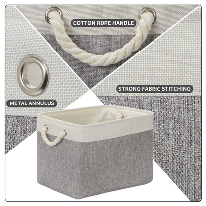 Large Fabric Collapsible Cube Storage Baskets for Organizing 16x12x12
