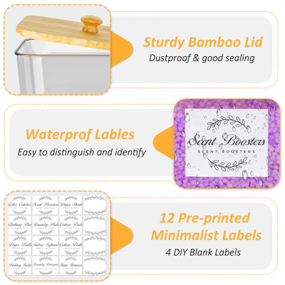 3 Pack Laundry Pods Container & Dryer Sheet Holder Set