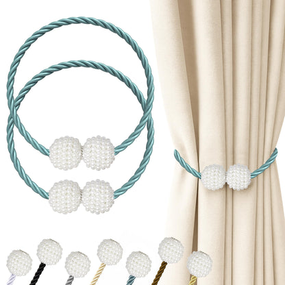 Magnetic Curtain Tiebacks Blue 2pcs (2 Count)