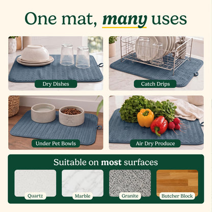 Cuisinart Dish Drying Mat for Kitchen Counter (2 Count)