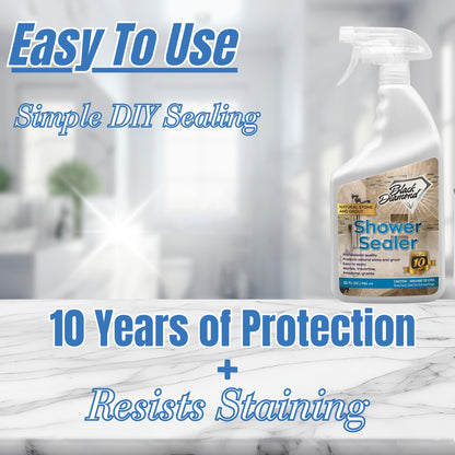Shower Glass Cleaner & Natural Stone Shower Sealer 2 (64 Fl Oz)