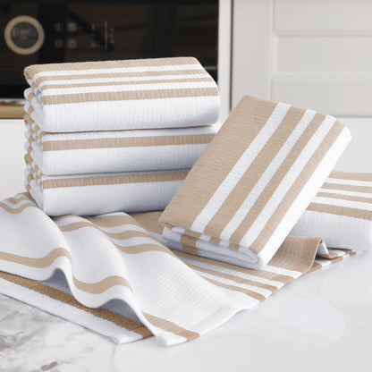 Premium Cotton Stripe Kitchen Towels 3 Pack (3 Count)