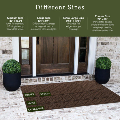 Cordova Front Door Mat Indoor Outdoor Entrance (6 Sq Ft)