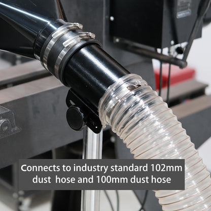 Deluxe Variable Height Dust Extraction Hood with Flexible Rubber Cuff for Interchangable Dust Hood